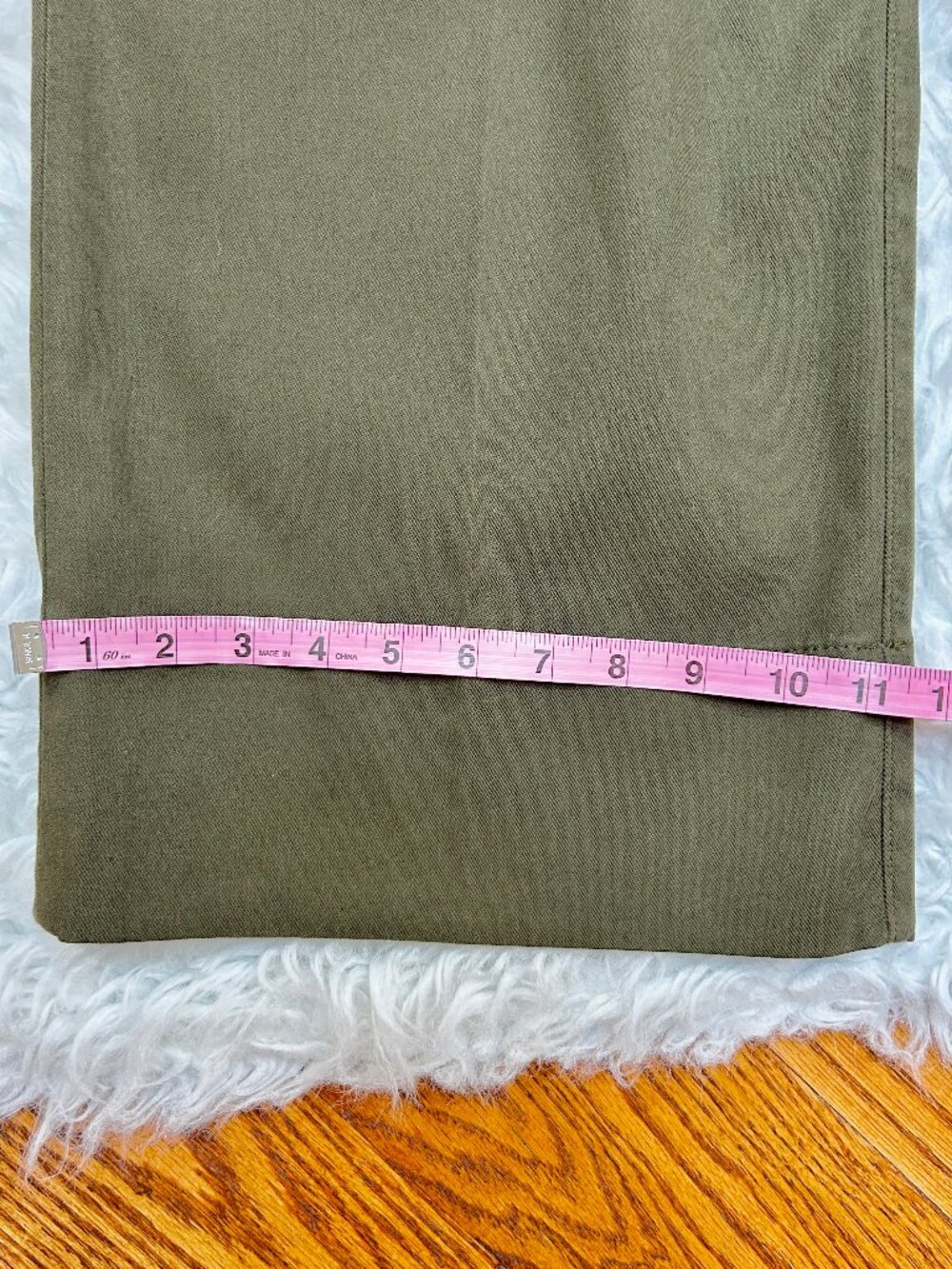 SPANX Supersmooth Stretch Twill Wide Leg Pant in Moss Shadow M - Picture 6 of 15